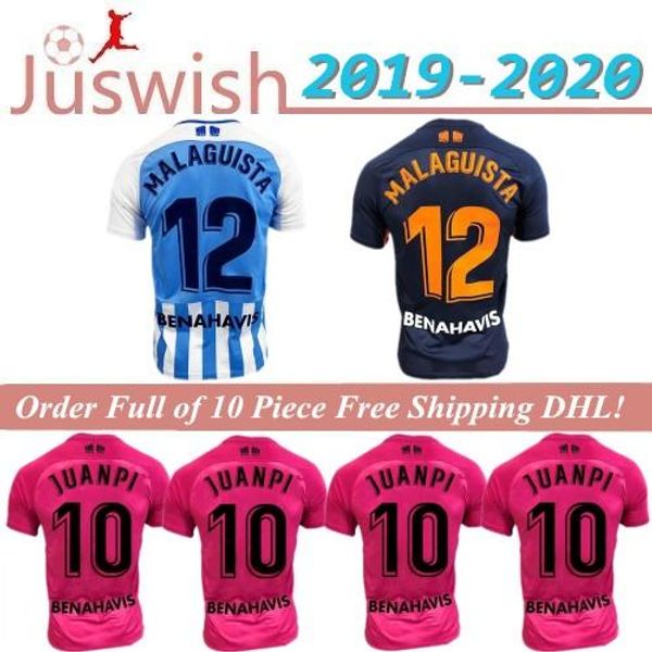 

19 20 mÃ¡laga cf third away pink soccer jerseys 2019 home malaga ontiveros 17 gonzalez 8 keko anor gonzalz ricca 2019 jersey football shirt, Black;yellow