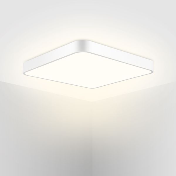 

36W Ultra Thin Square LED Ceiling Down Light Bathroom Kitchen Living Light Day/Warm White Dimmable.