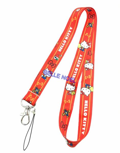 

10pcs popular cartoon kitty neck straps lanyards mobile phone,id card,key, Silver