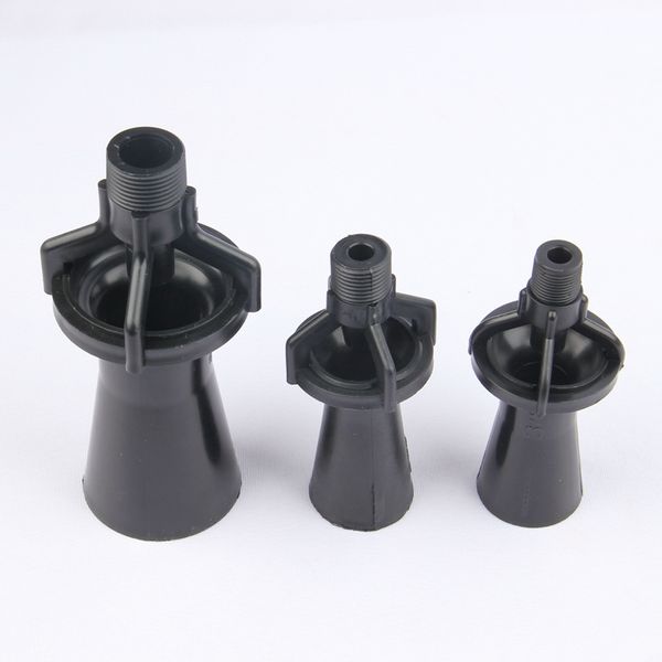 

1/4" 3/8" 1/2" 3/4"male thread horn shape venturi spray nozzle mixed flow stir beat up electrophoretic pool plastic spra