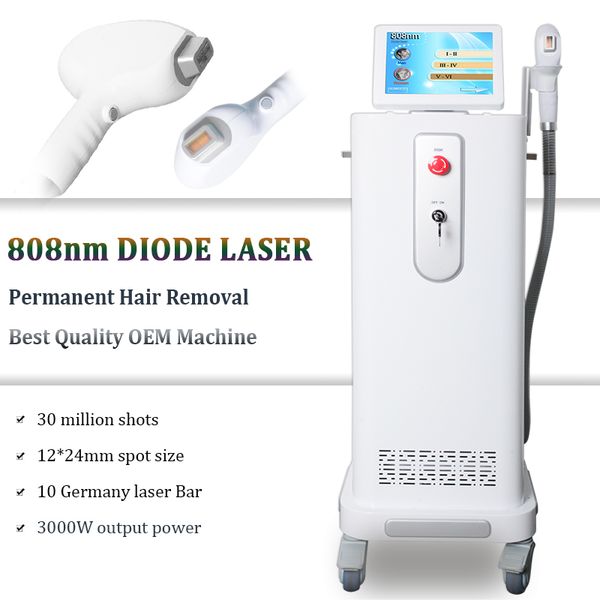 

hair removal equipment big spot size 12*24mm professional 808 nm body facial laser hair removal machine, Black