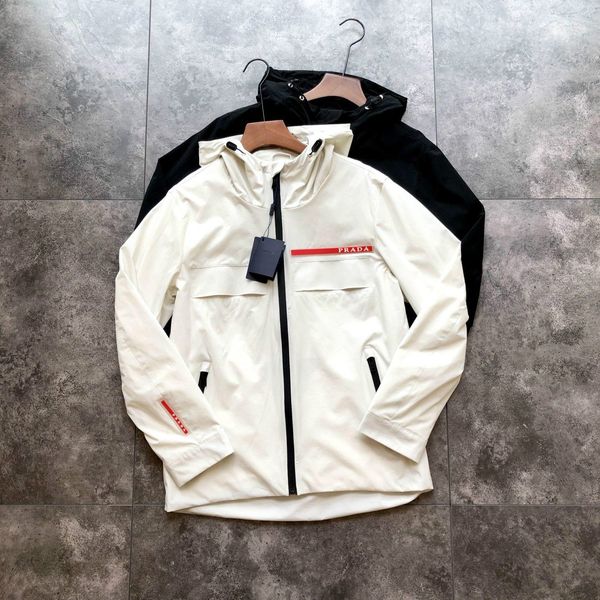 

European treet brand party dre men jacket double layer de ign high end cu tom warm comfortable zipper acce hoodie men, Black;brown