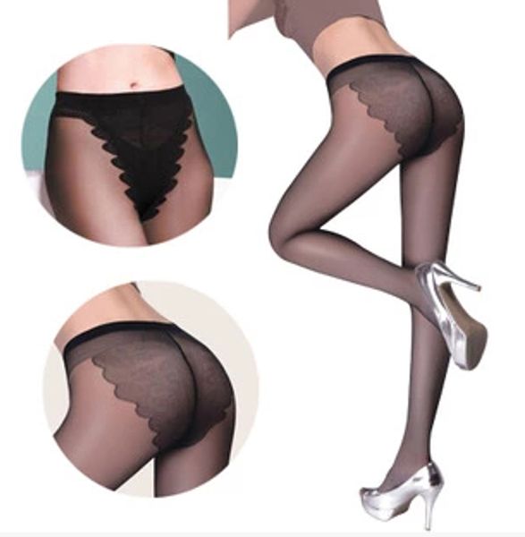 

women thin pantyhose bikini crotch female nylon tights anti-hook lady butterfly t profile superelasticity stockings, Black;white