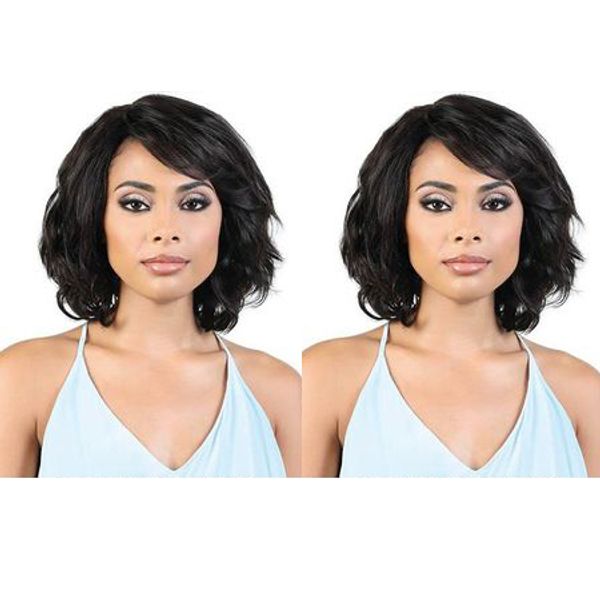 Heiße Verkäufe neuer Stil Damen schulterlange kurze Bob-Lockenperücke brasilianisches Haar Simulation menschliches Haar schulterlange Wellenperücke für Frauen