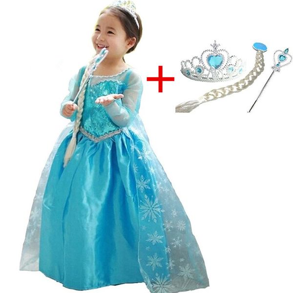 

fancy girls dresses for girls dress cosplay princess elza vestidos party dress kids clothing halloween costumes, Red;yellow