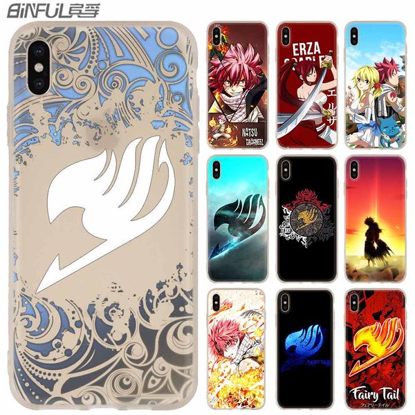 

phone cases silicone soft cover for iphone xi r 2019 x xs max xr 6 6s 7 8 plus 5 4s se anime manga fairy tail logo