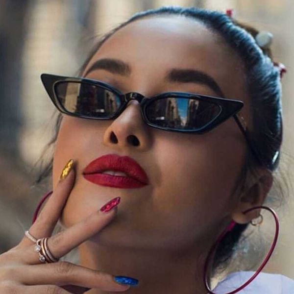 

long keeper women brand designer small cat eye sunglasses 2020 vintage men fashion square sun glasses uv400 gafas de sol, White;black