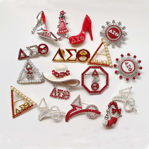 

контактного 1PC падение Магазины Различной Дельта Сигма Тета Кристалл Брошь ДСТ Lab