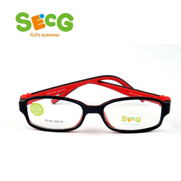 

secg tr90 ultralight soft flexible safety kids children frame lunettes de vue enfan myopia frame boys girls rubber band, Silver