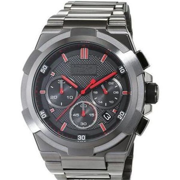 

classic fashion quartz chronograph men's watch supernova gun metal edition watch 1513361 +box, Slivery;brown