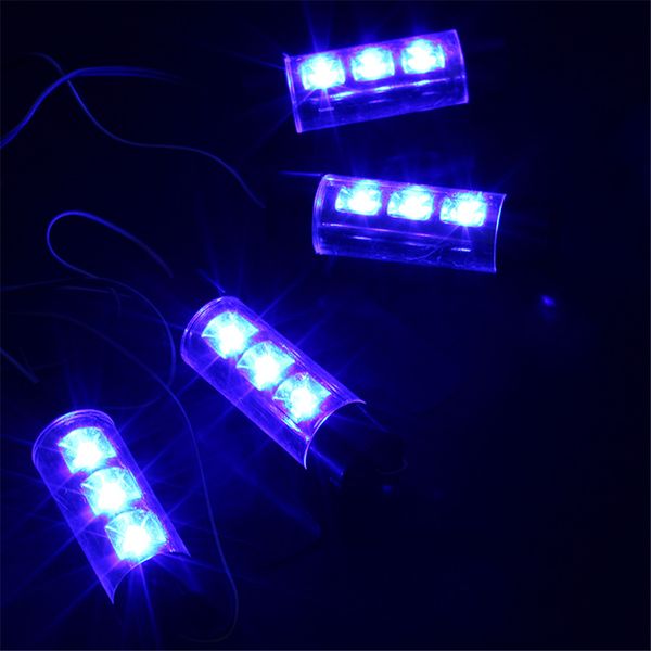 2019 12v 4 X 3 Led Car Interior Blue Light In 1 Decorative Atmosphere Light Lamp Atmosphere From Niumou 67 21 Dhgate Com
