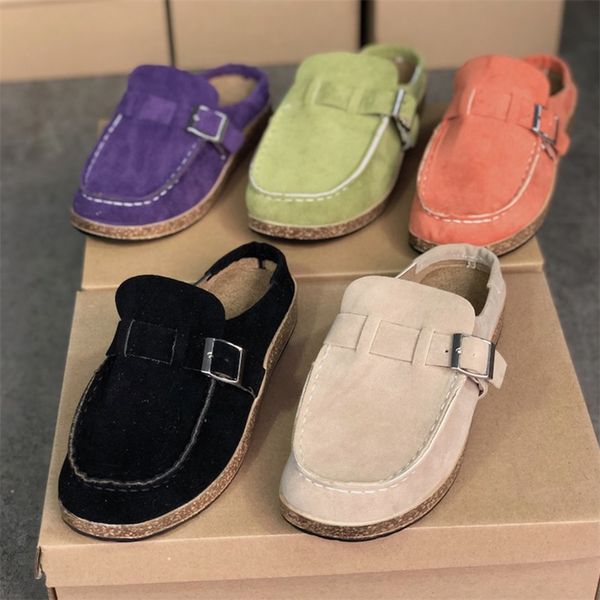 

designer women summer slippers sandals comfortable slipper leather non-slip lady flat ins european scuffs lightweight clogs soft sandals, Black