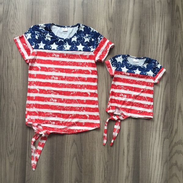 

new arrivals baby girls spring summer t-shirts 4th of july indpendence day baby and mom clothes mommy me shirts, Blue