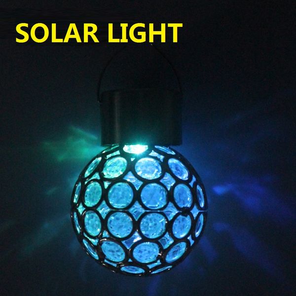 

decorative globe ball lantern 7 colors led crackle glass crystal bulb outdoor colorful solar hanging lights for patio garden lawn walkway