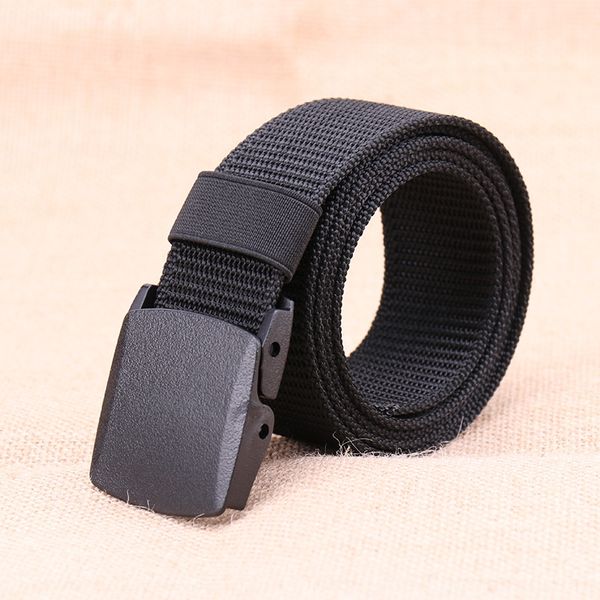 

tactical anti-allergy buckle and women's outdoor security training non-metal nylon security men's safety belt tactical safety belt, Black;brown