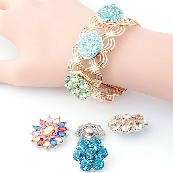 

fashion 270 exaggerated flowers arm cuff armlet armband big bangle bracelet cuff jewelry fit 18mm snap button bracelet jewelry for women gif, Golden;silver