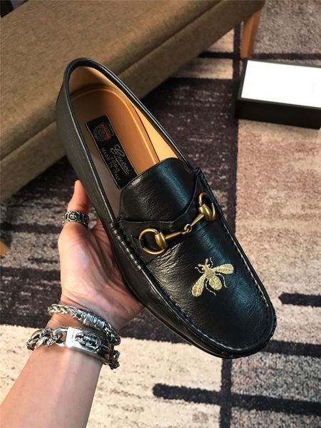 

2019 men dress shoes plus size 38-45 men business flat shoes breathable low men formal office shoes with box, Black