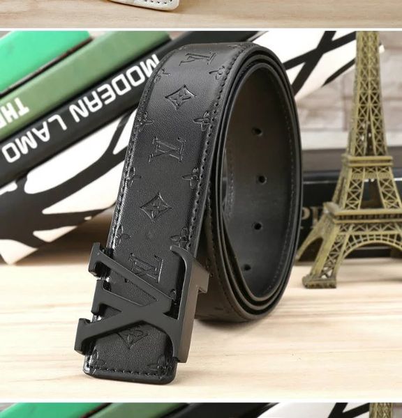 

lv belt louis vuitton men belt дизайнерские ремни роскошные ремни для мужчин большая пряжка пояса топ мода мужские кожаные ремни оптом беспл, Black;brown