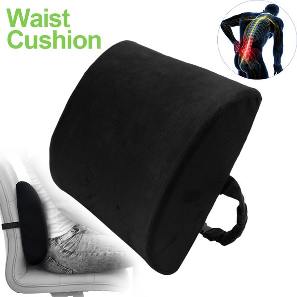 

soft memory foam lumbar support back massager waist cushion pillow for chairs in the car seat pillows home office relieve pain