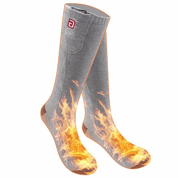 

cold weather electric heated socks for chronically cold feet gary,2.4-3v heated socks battery, Black
