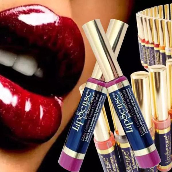 

long lasting liquid lip color lipstick gloss sense cosmetics 12 colors lipgloss non stick cup lip gloss