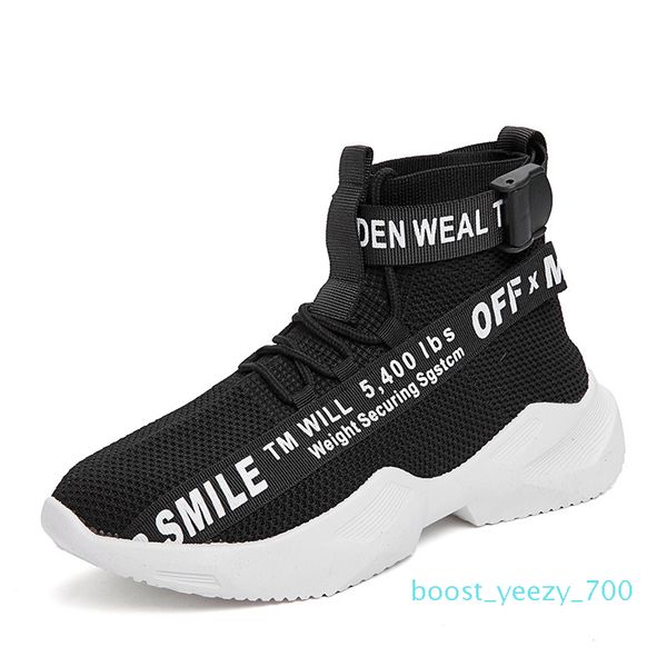 

2019 новый спорт и досуг мужская обувь хип-хоп высокие дышащие носки обувь 'кроссовки сетчатая обувь' размер 39-44 b70, Black