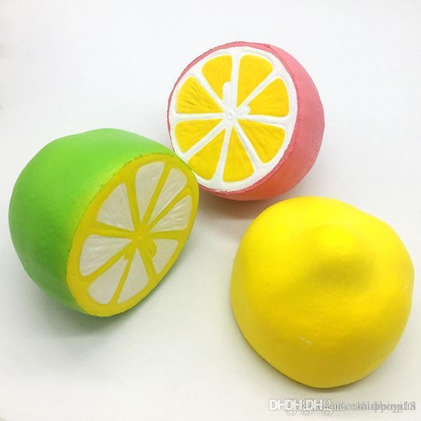 

lxh squishy 11.5cm lemon jumbo kawaii squishy big simulation fruit slow rising squishies scented stress relief toy charms kids xmas gift 105