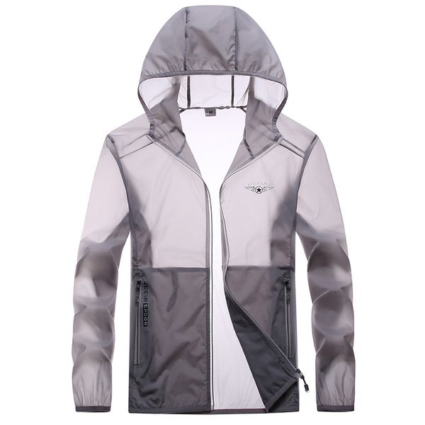 

2020 summer 2020 plus size splice men's quick dry skin sun protection clothing males coats fashion windbreaker men's jackets, Black;brown