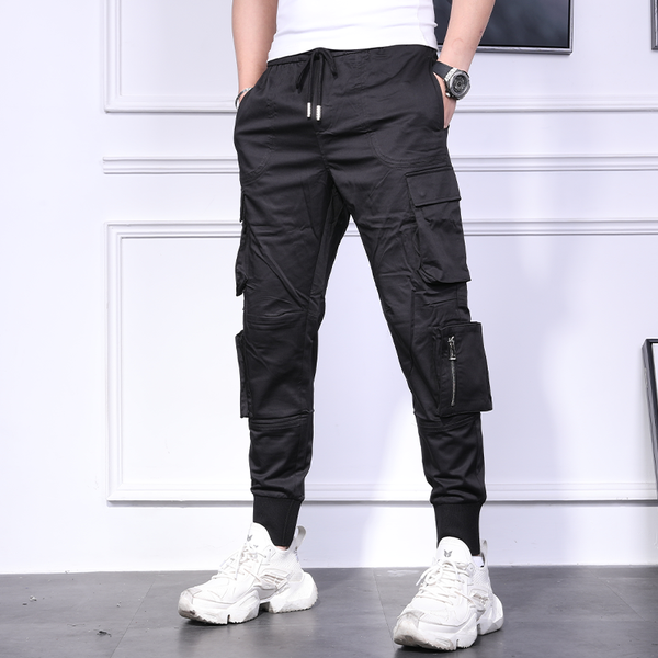 

w05685 fashion men's pants 2020 runway luxury european design party style men's clothing, Black