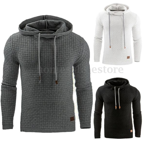 

trevor leiden hoodies men 2018 brand male long sleeve solid lattice hooded sweatshirt mens hoodie tracksuit street wear clothing, Black