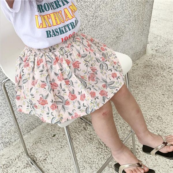 

2020 new wholesale girls printed skirt summer fashion girls skirts 1-6 years ho718