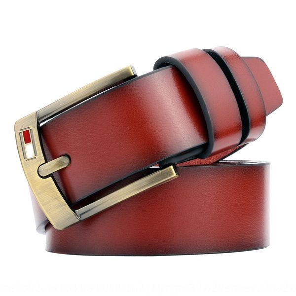 

men's buckle super fiber antique men's buckle super pin pin fiber belt antique belt, Black;brown