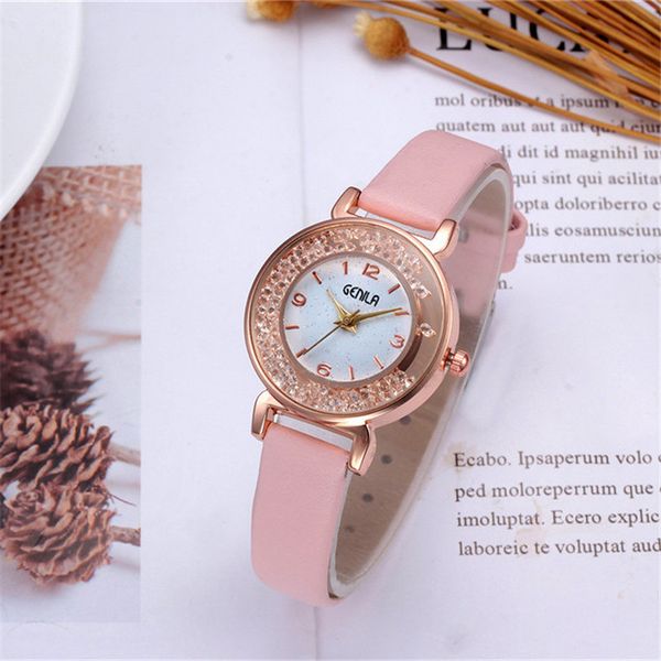 

relojes watch womne vintage crystal quicksand fashion watch leather strap flash dial digital clock quartz wristwatch #b, Slivery;brown