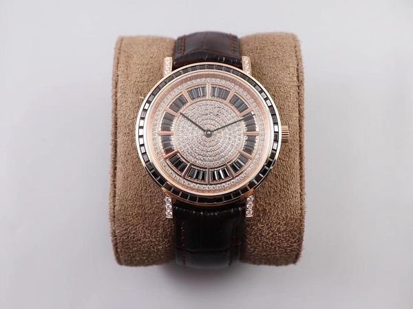 

new 2020 special treasure to reach ultra thin full drill series cal. 1200p special movement 41mm*9mm using 316 fine steel grinding, Slivery;brown