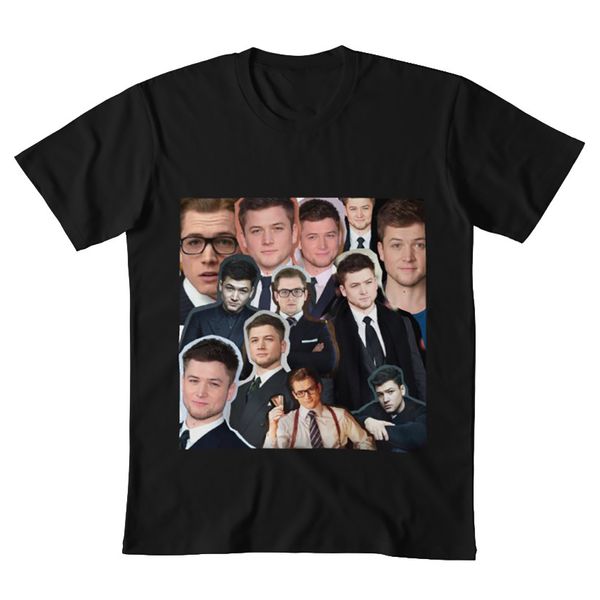 

taron egerton t shirt taron egerton taron egerton actor kingsman eggys eggsy unwin welsh t01, White;black