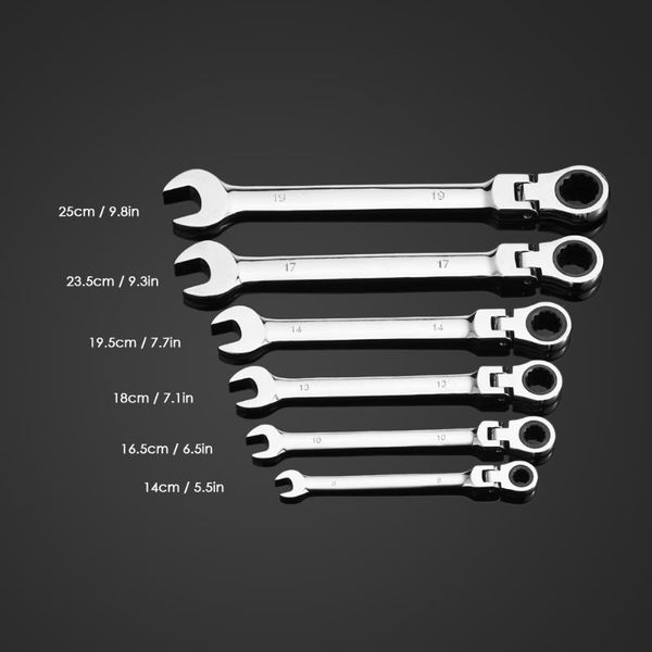 

new 6pcs torque ratchet wrench set multi tool double-ended combination torque wrench ratchet spanner car automotive repair tools