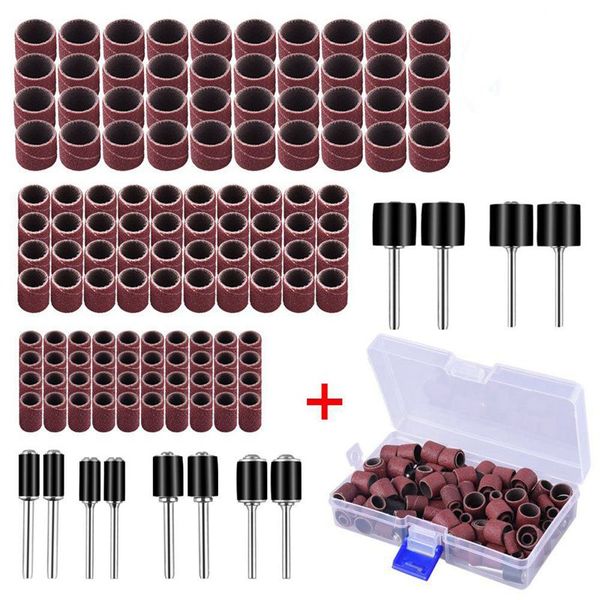 

hot 132 pieces drum sander набор free box включая 120 шт nail sanding диапазона гильзы и 12 drum оправки для drem