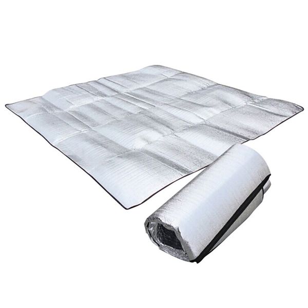 

portable foldable folding sleeping mattress beach mat pad waterproof aluminum foil eva outdoor camping picnic inflatable tapete