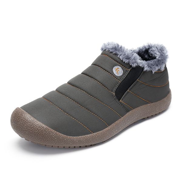 

christmas winter shoes man warm snow boots casual shoes outdoor waterproof cloth flats men plus size boots bota masculina, Black
