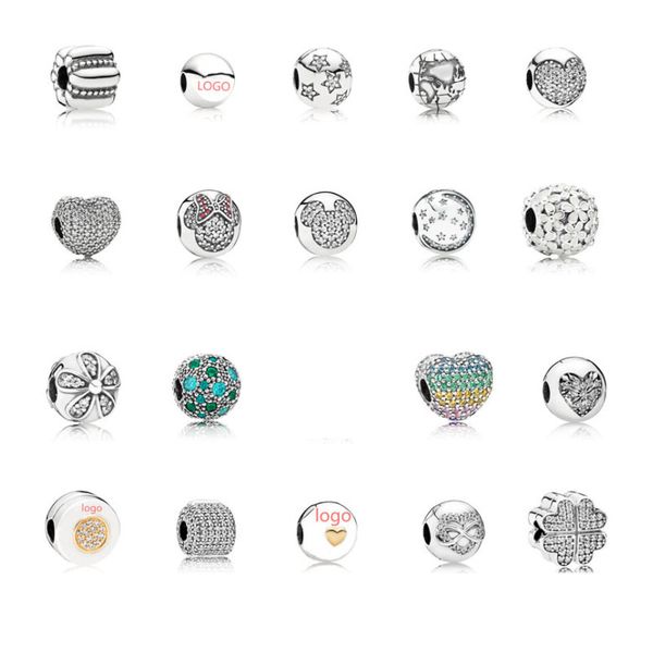 

2019 новый fit pandora браслет из стерлингового серебра 925 пробы love фиксированный зажим позиционирования пряжки ale diy бусы браслеты оже, Black