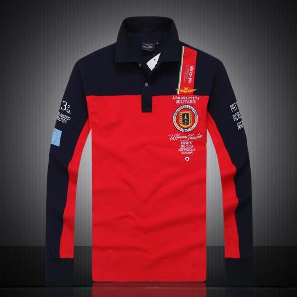 

autumn mens polos with patterns fashion brand polo shirts for mens tee shirts luxury long sleeve mens clothing m-2xl 3 colors, White;black