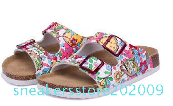 

new 2017 summer woman casual shoes print mixed colors flip flop s09, Black