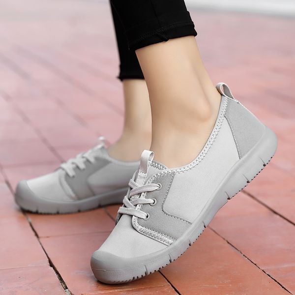 

2019 women sneakers vulcanized shoes sock sneakers women summer slip on flat shoes plus size loafers walking flat, Black