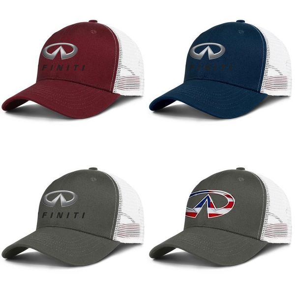 

infiniti logo symbol emblem for men and women adjustable trucker meshcap design cool cute stylish baseballhats 3d effect flag cars sale, Blue;gray