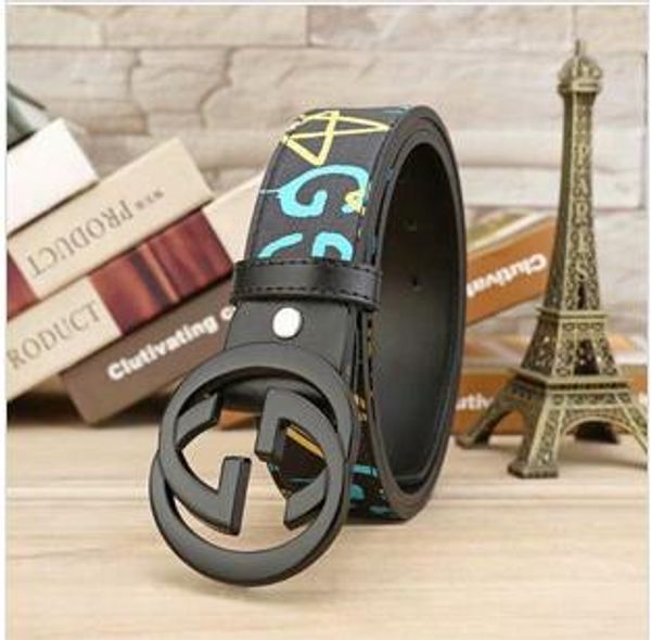

2020 новый дизайн пояса мужчины и женщины модные ремни бренд печатный пятиугольный узор роскошный пояс высокое качество золото и черная пряж, Black;brown