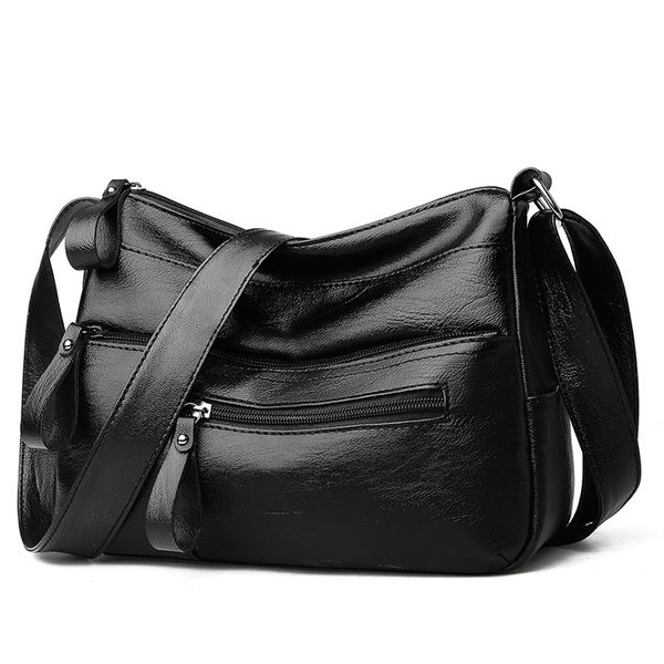 

women soft leather handbag ladies shoulder messenger bag luxury crossbody bag solid mummy bags bolsas femininas #yj