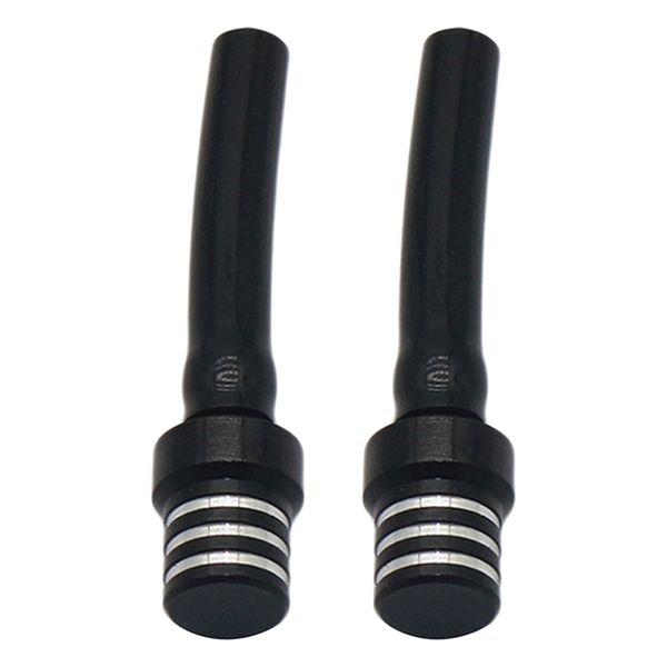 

2universal motorcycle gas fuel tank cap valve vent breather hose tube black