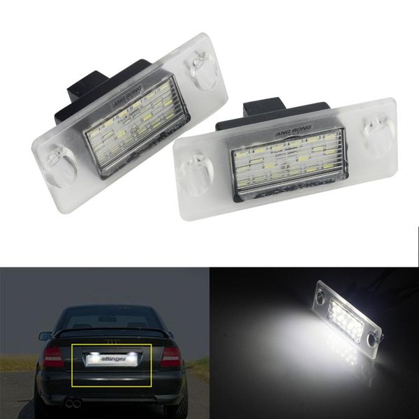 

2x white led license number plate light lamps canbus for a4 b5 1995-2001