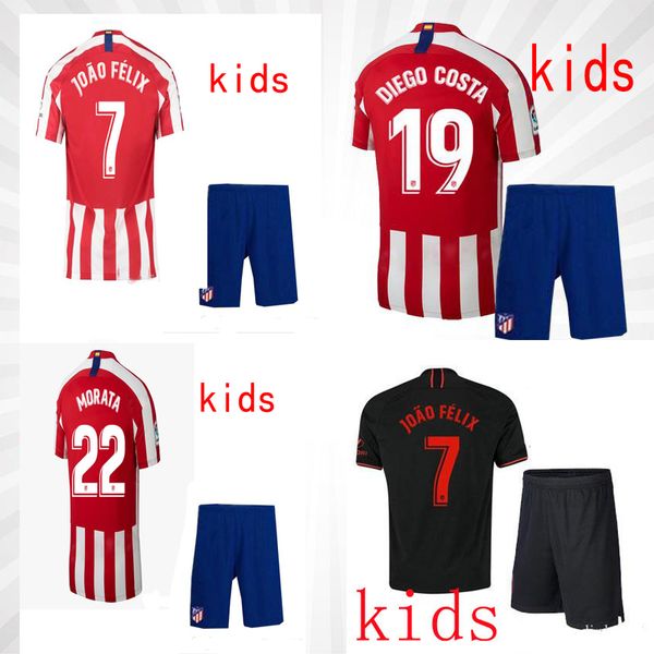 

child suit 2020 joao felix de madrid kids kit soccer 19 20 llorente camiseta football shirt ing, White;black