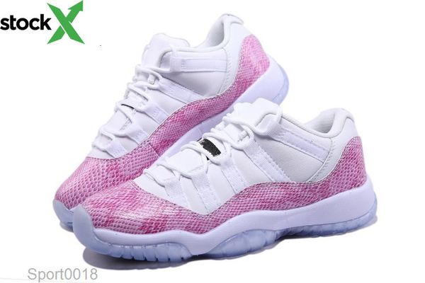 

with box 11 low gs pink white snake women basketball shoes 11s size eur 36-39 diocount price, Black